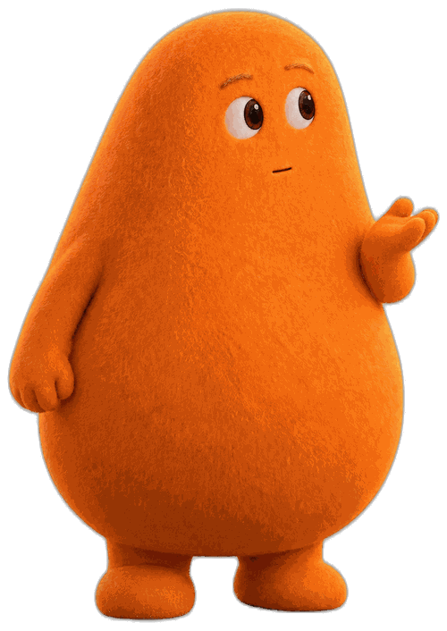 Nalo, la mascota de Novalo, mostrando el estado de la solicitud